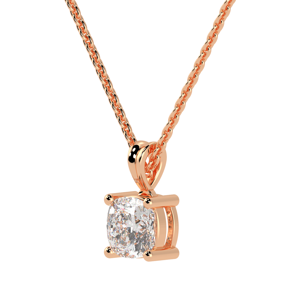 Cushion Solitaire Pendant