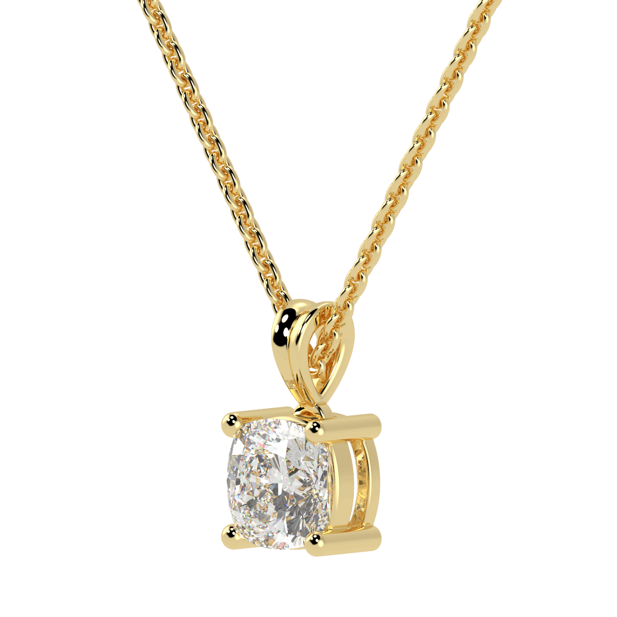 Cushion Solitaire Pendant