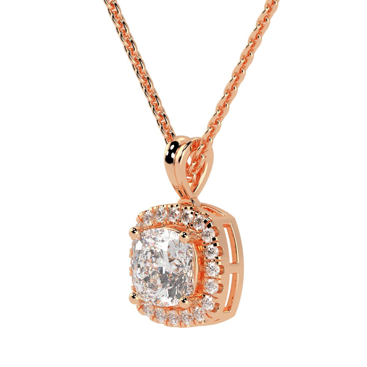 Cushion Halo Pendant