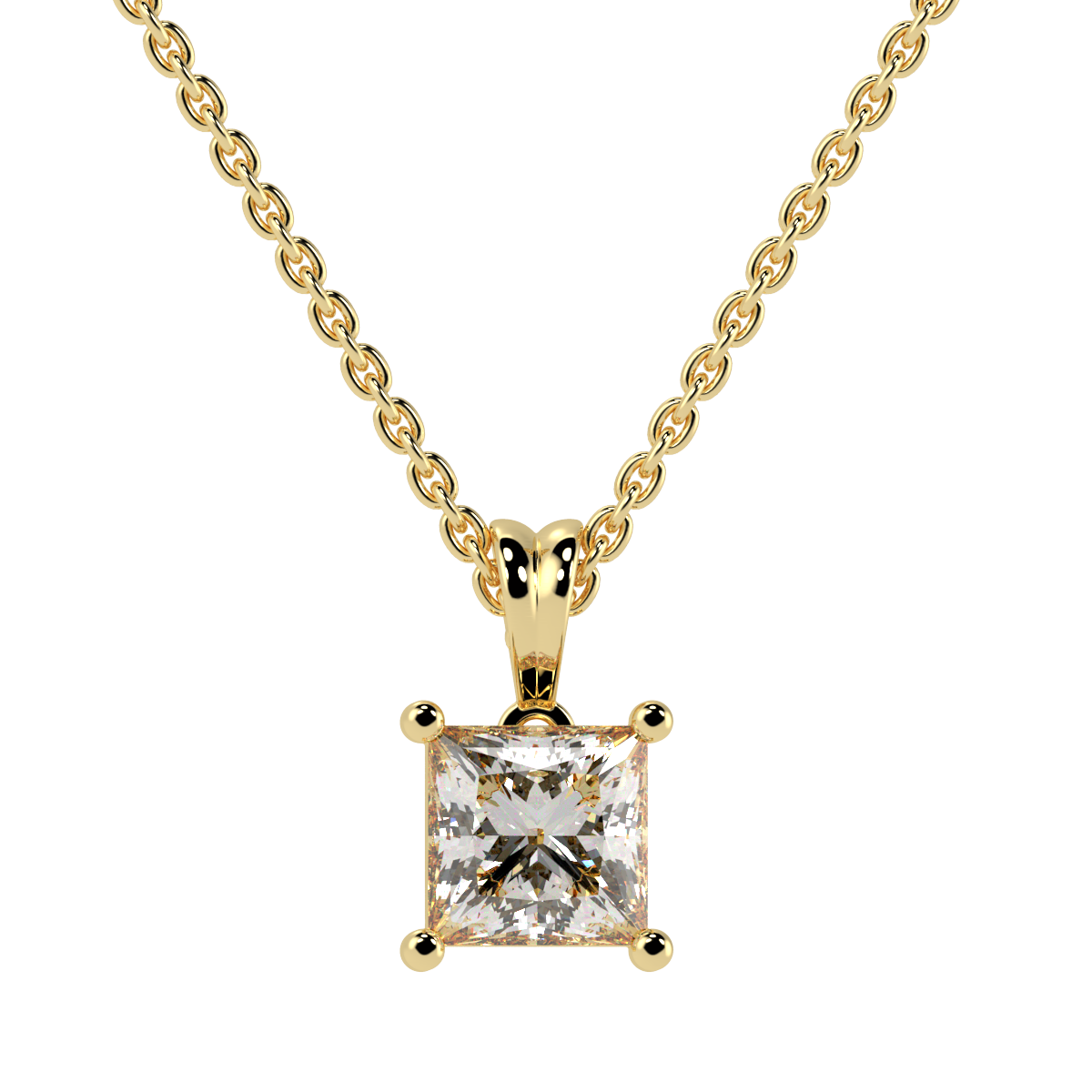 Princess Solitaire Pendant