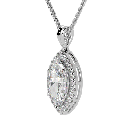 Marquise Halo Pendant