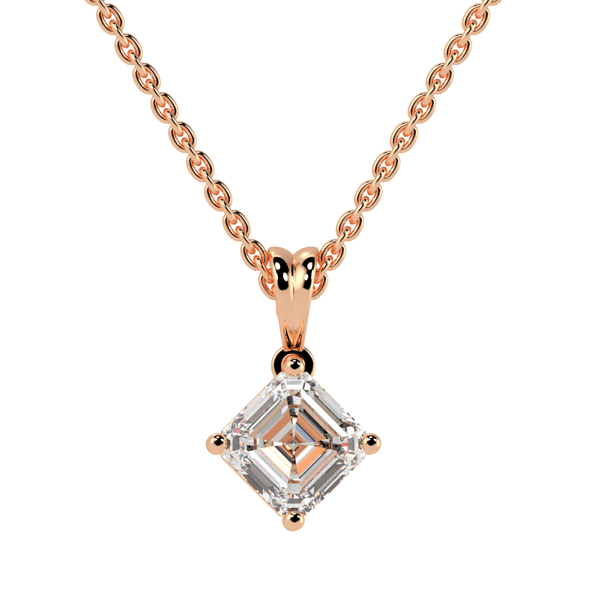 Asscher Solitaire Pendant