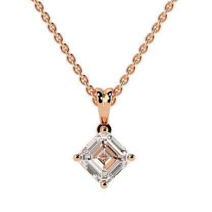 Asscher Solitaire Pendant