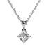 Asscher Solitaire Pendant