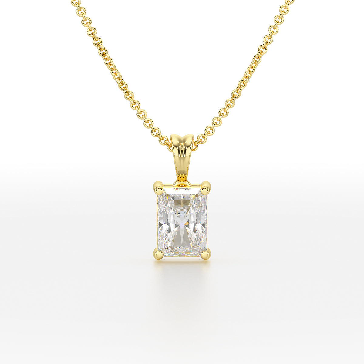 Radiant Solitaire Pendant