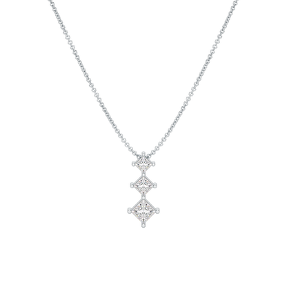 Princess Cut Graduated Pendant