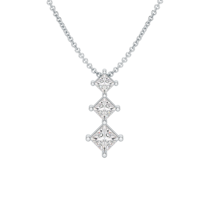 Princess Cut Graduated Pendant