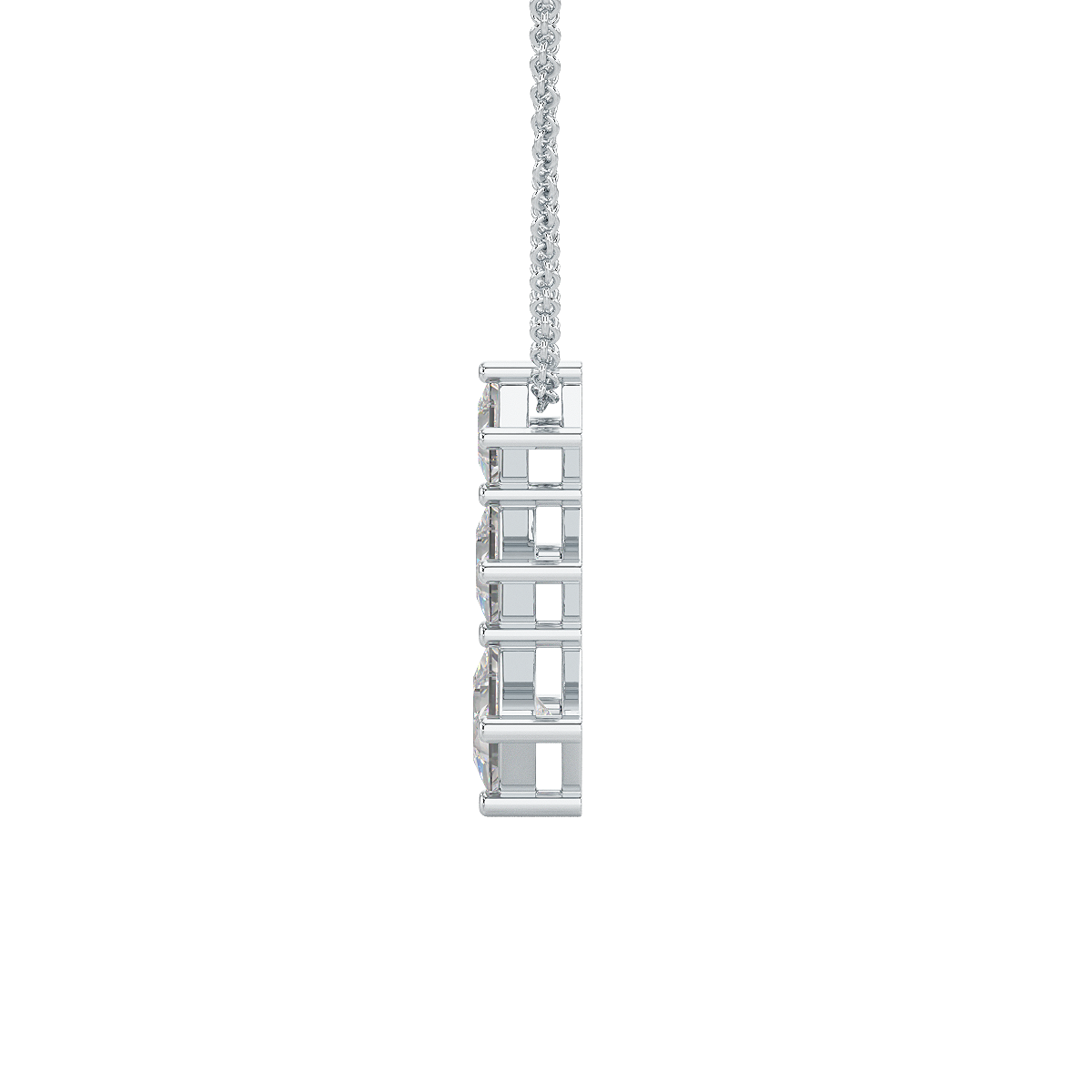 Princess Cut Graduated Pendant