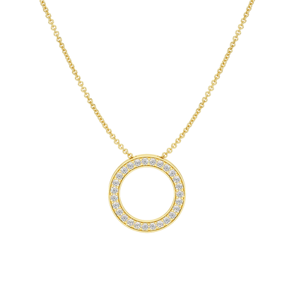 Circle Pendant Hidden Chain