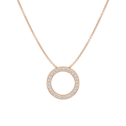 Circle Pendant Hidden Chain