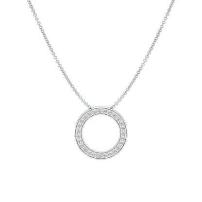 Circle Pendant Hidden Chain