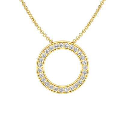 Circle Pendant Hidden Chain