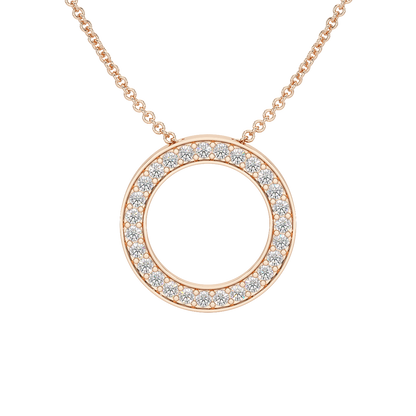 Circle Pendant Hidden Chain