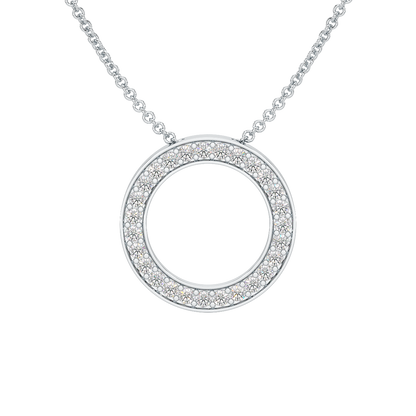 Circle Pendant Hidden Chain