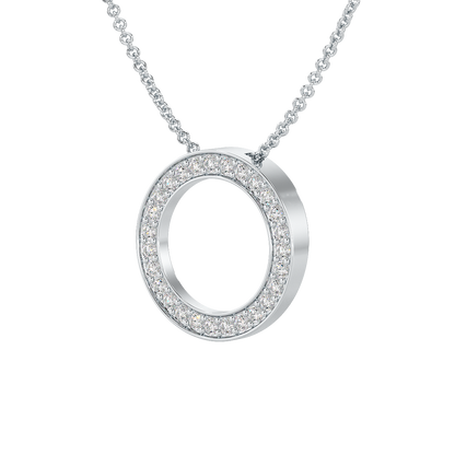 Circle Pendant Hidden Chain