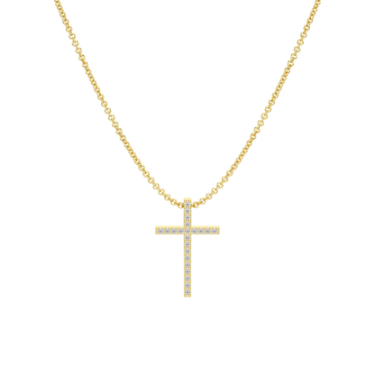 Prong Set Cross Pendant