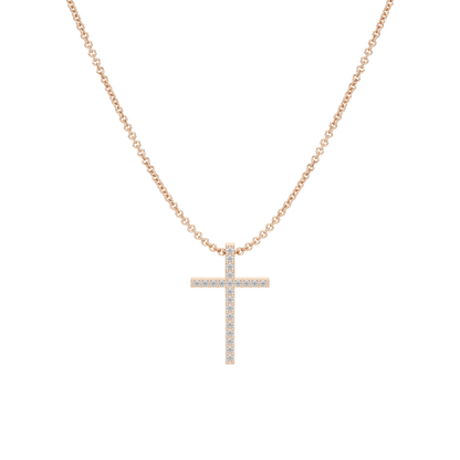 Prong Set Cross Pendant