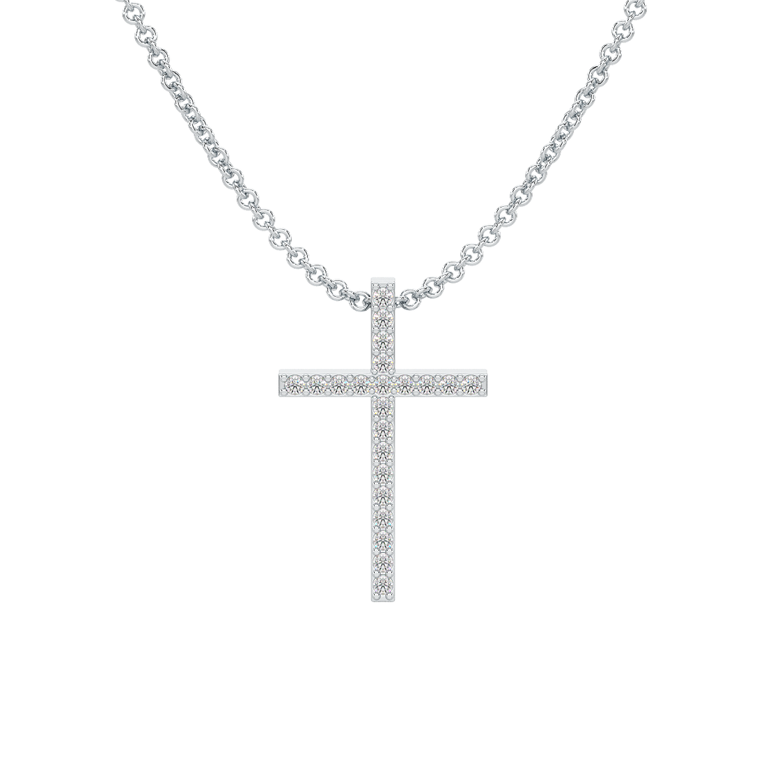 Prong Set Cross Pendant