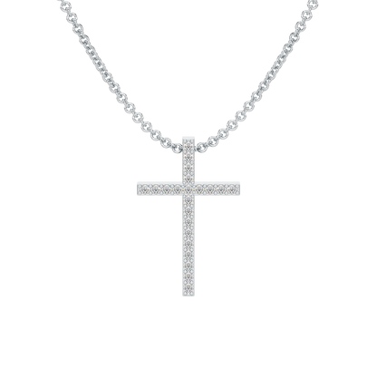 Prong Set Cross Pendant