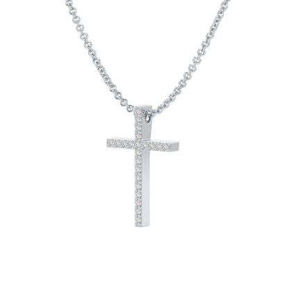 Prong Set Cross Pendant