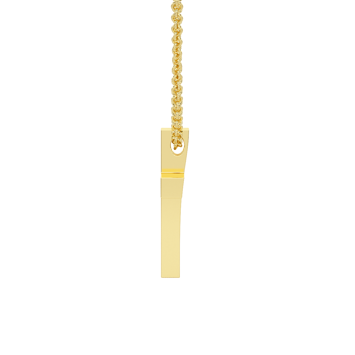 Channel Set Cross Pendant