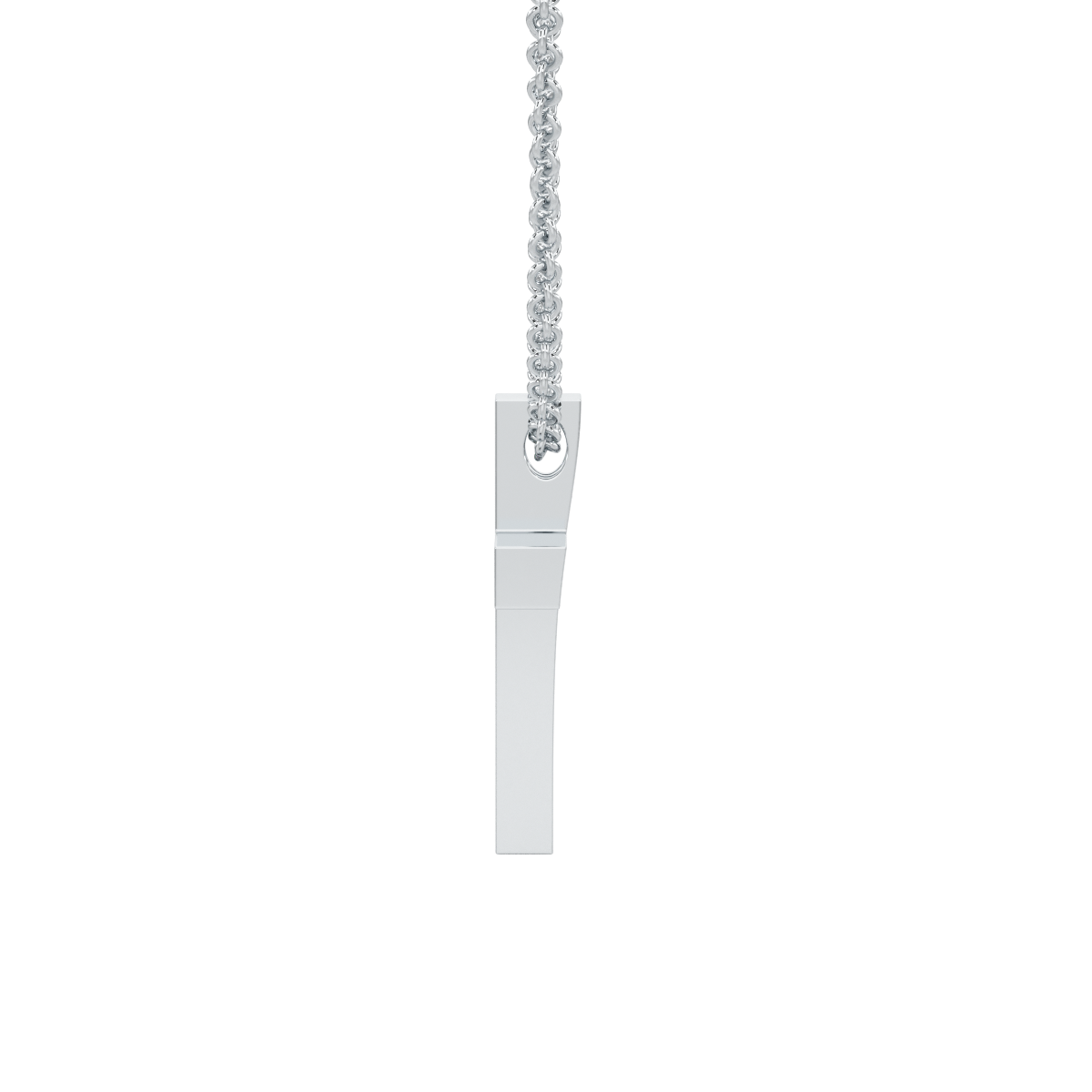 Channel Set Cross Pendant