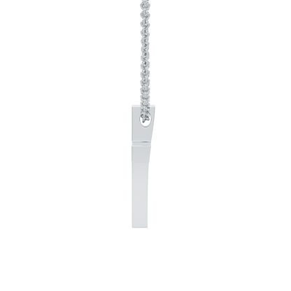 Channel Set Cross Pendant