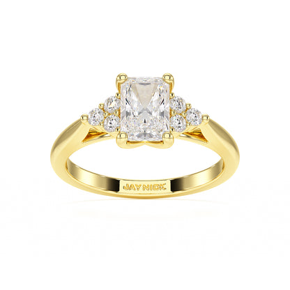 Radiant Trefoil Engagement Ring