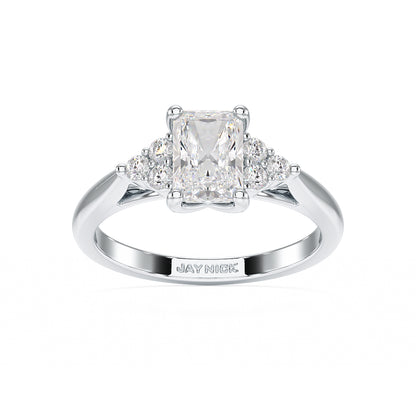 Radiant Trefoil Engagement Ring