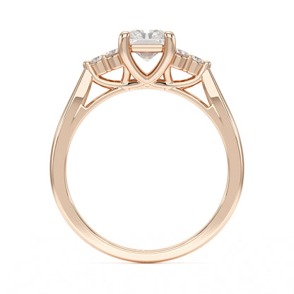 Radiant Trefoil Engagement Ring