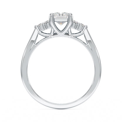 Radiant Trefoil Engagement Ring