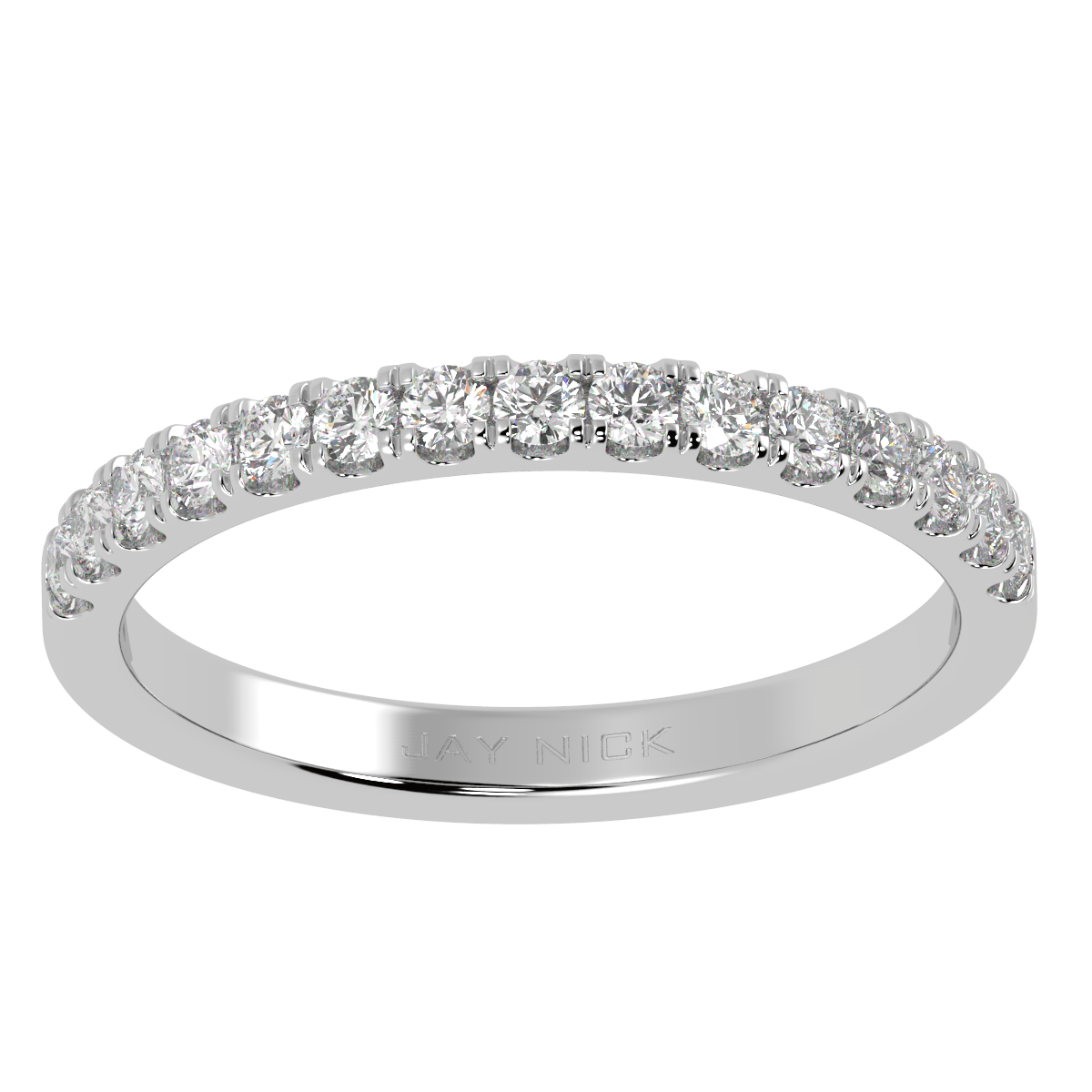 0.60ct Half Eternity Ring 3mm Platinum (Lab Grown)