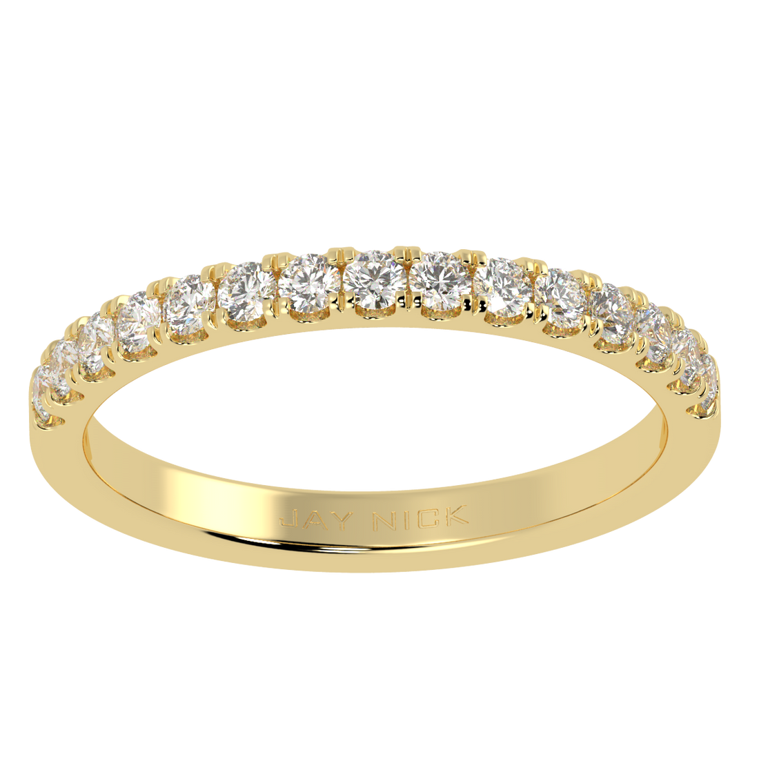 0.40ct Half Eternity Ring  2.8mm 18K Yellow Gold