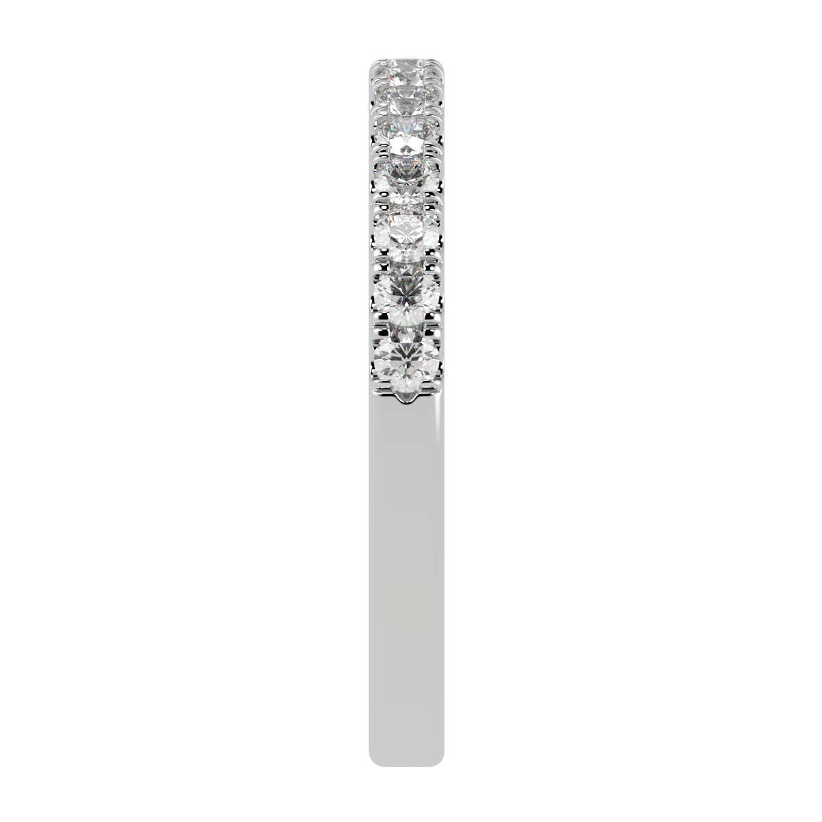 0.60ct Half Eternity Ring 3mm Platinum (Lab Grown)