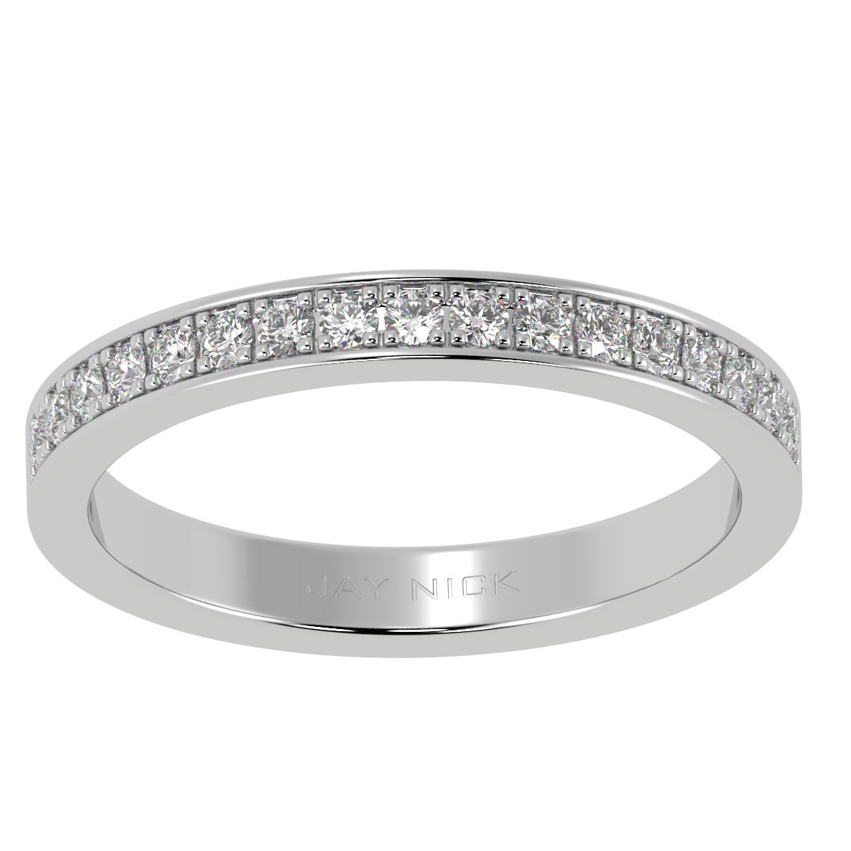 Pave Set Half Eternity Ring