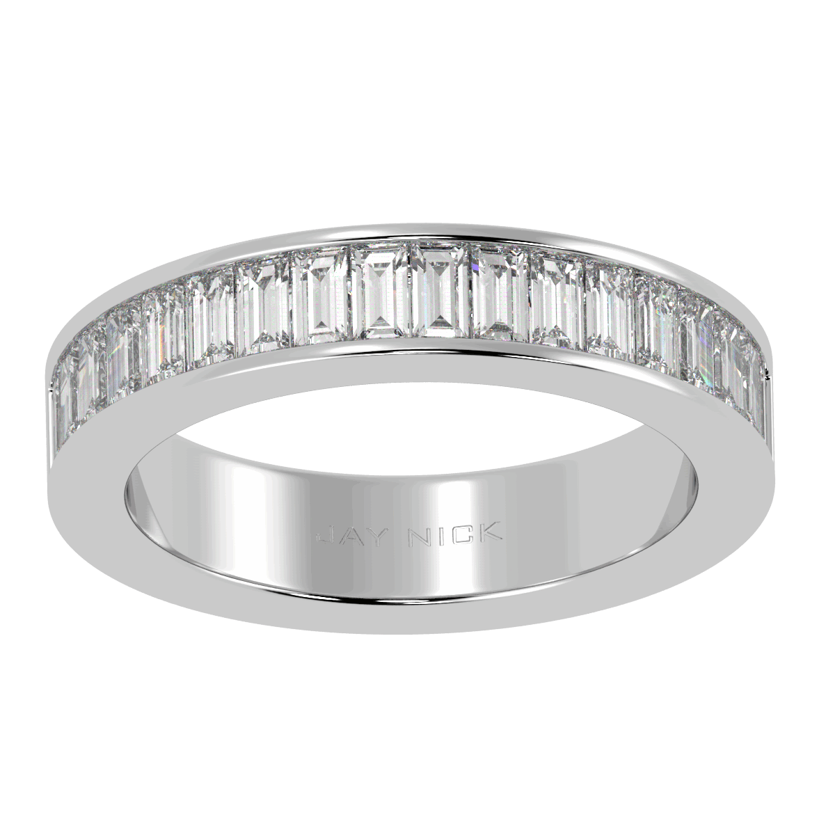 Baguette Cut Half Eternity Ring