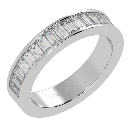 Baguette Cut Half Eternity Ring