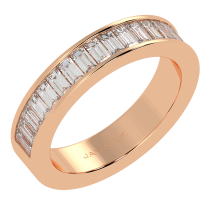 Baguette Cut Half Eternity Ring