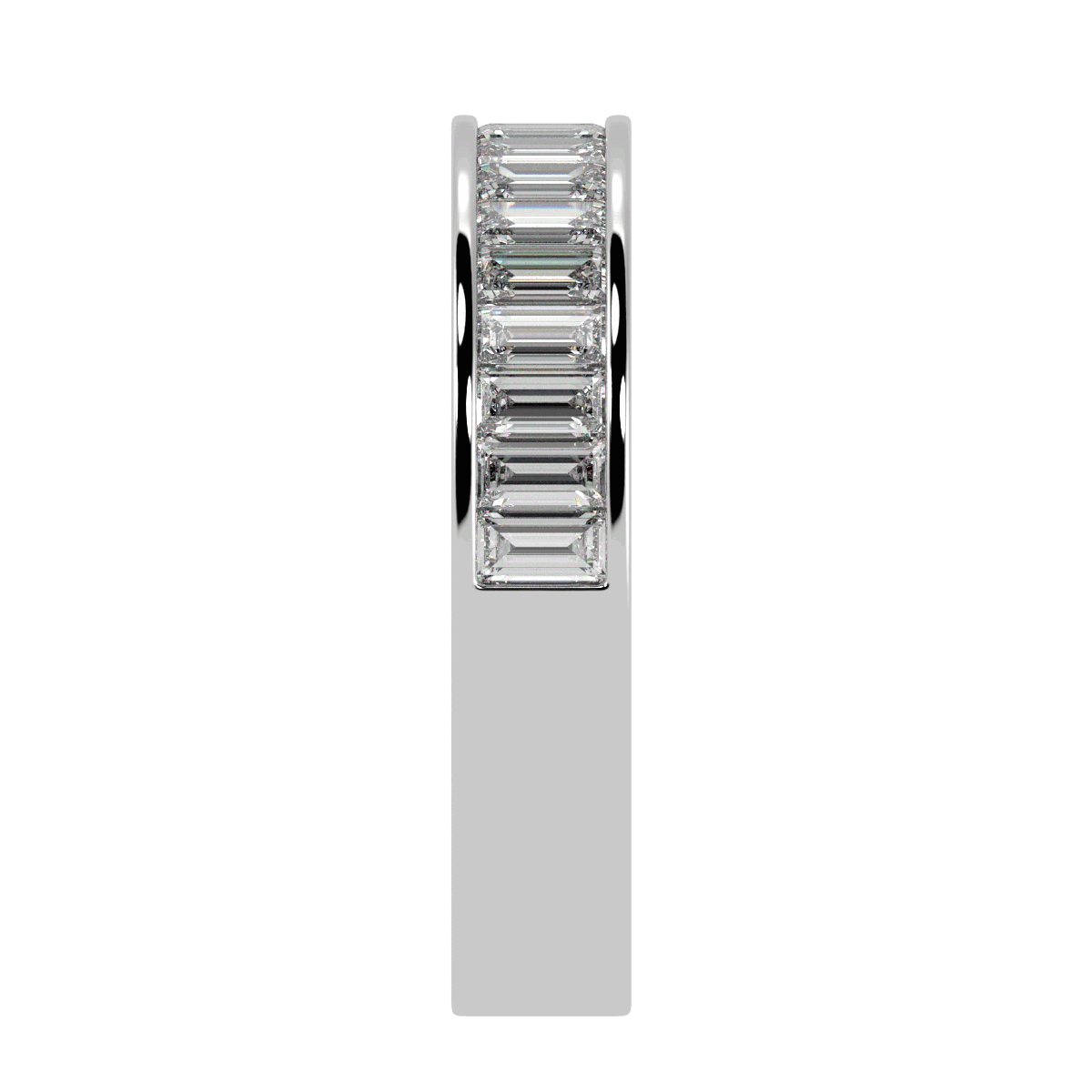 Baguette Cut Half Eternity Ring