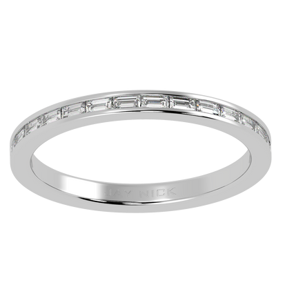 Petite Baguette Cut Half Eternity Ring