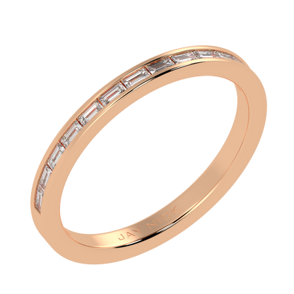 Petite Baguette Cut Half Eternity Ring