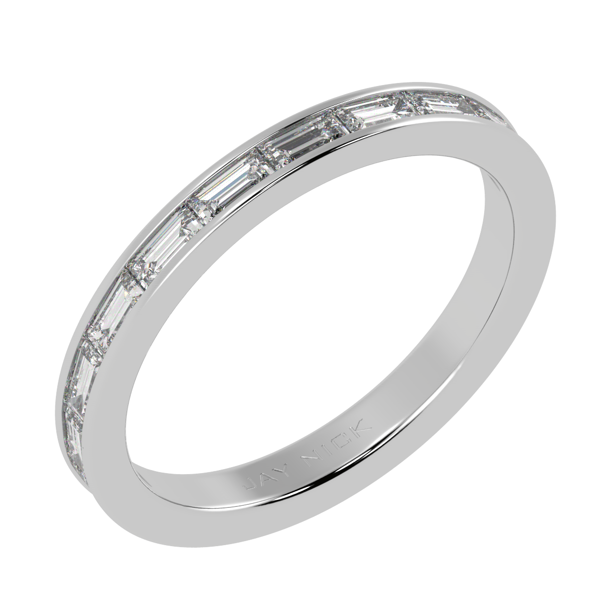 Horizontal Baguette Cut Full Eternity Ring