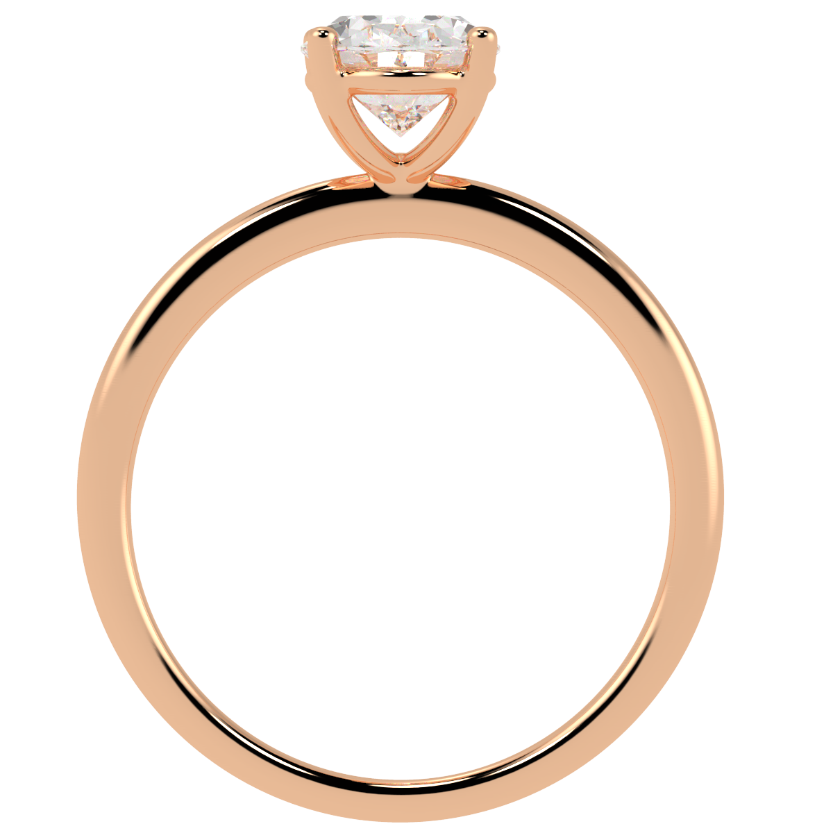 Modern Oval Cut Solitaire Ring