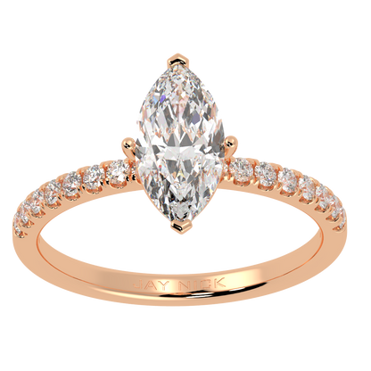 Modern Marquise Diamond Shoulder Ring