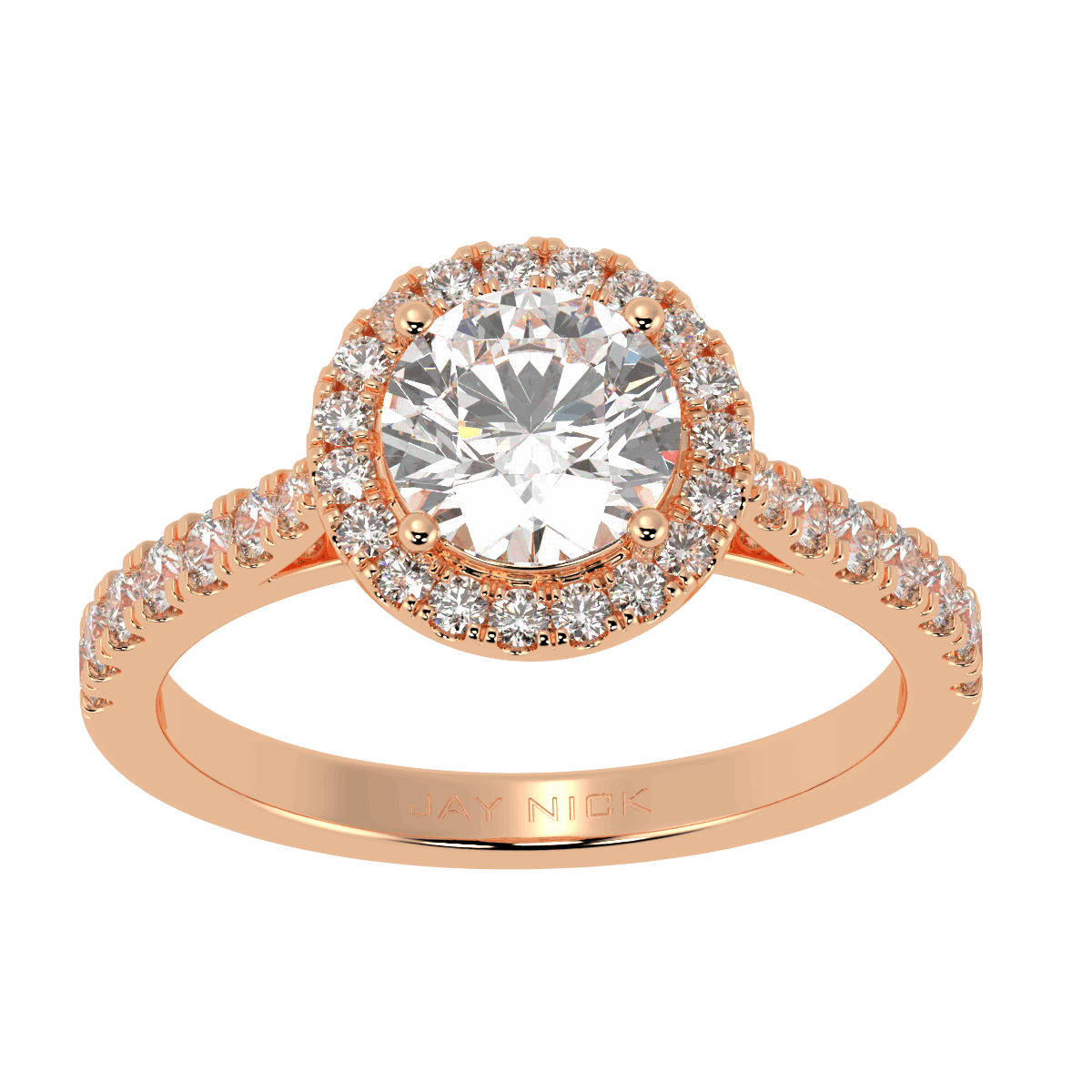 Classic Round Cut Halo Ring