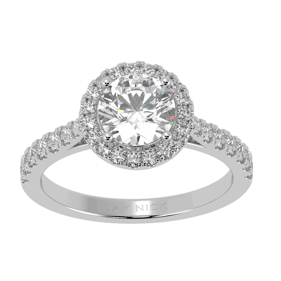 Classic Round Cut Halo Ring