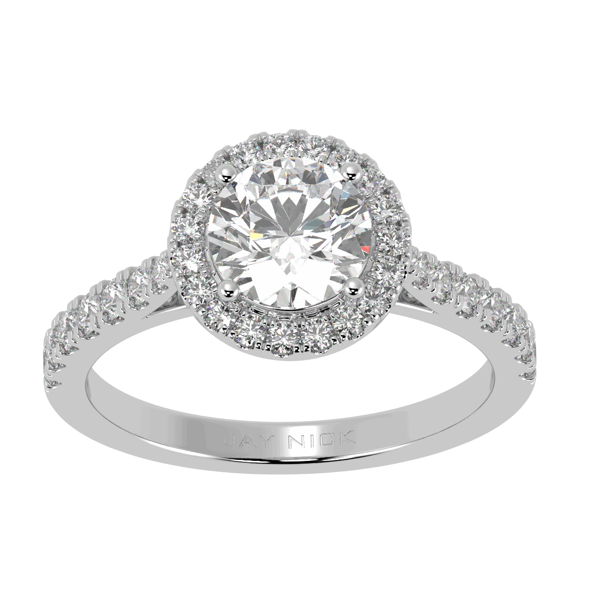 Classic Round Cut Halo Ring