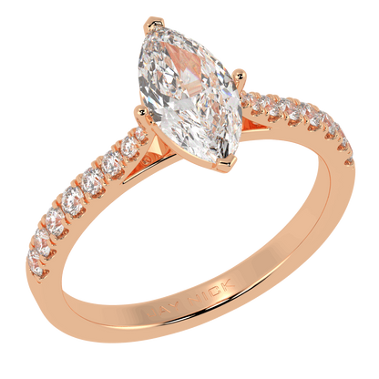 Classic Marquise Diamond Shoulder Ring