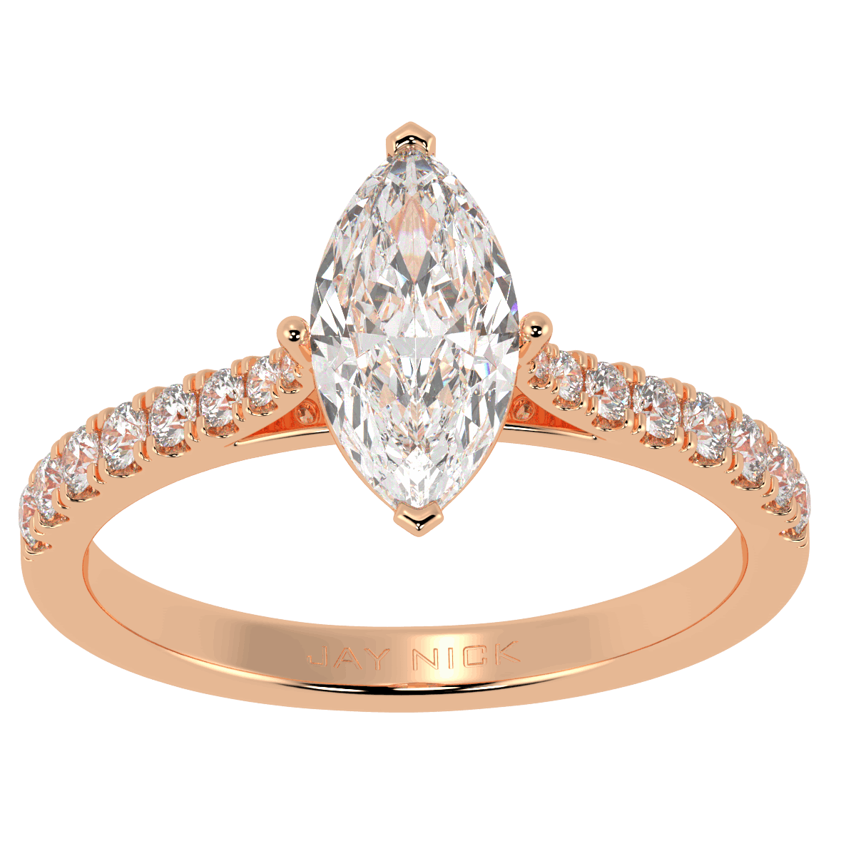 Classic Marquise Diamond Shoulder Ring