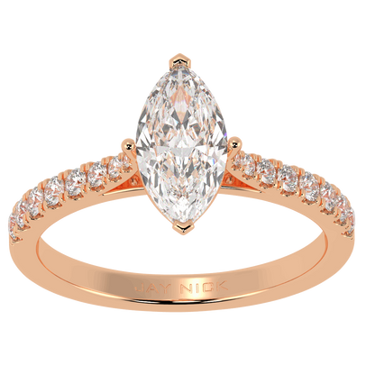 Classic Marquise Diamond Shoulder Ring